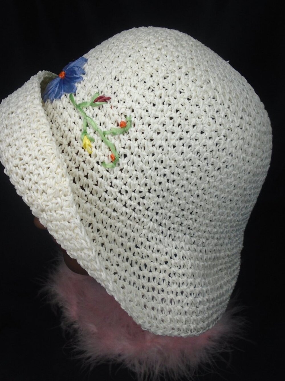 Spring Summer White Hat, Breton Style but VERSATILE!!!!!! Wear many ways - Picture 3 of 10